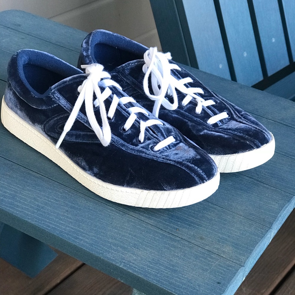 Madewell X Tretorn Blue Velvet Sneakers